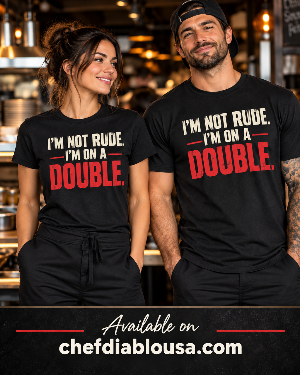 I'm Not Rude, I'm On A Double Funny Restaurant Worker T Shirt
