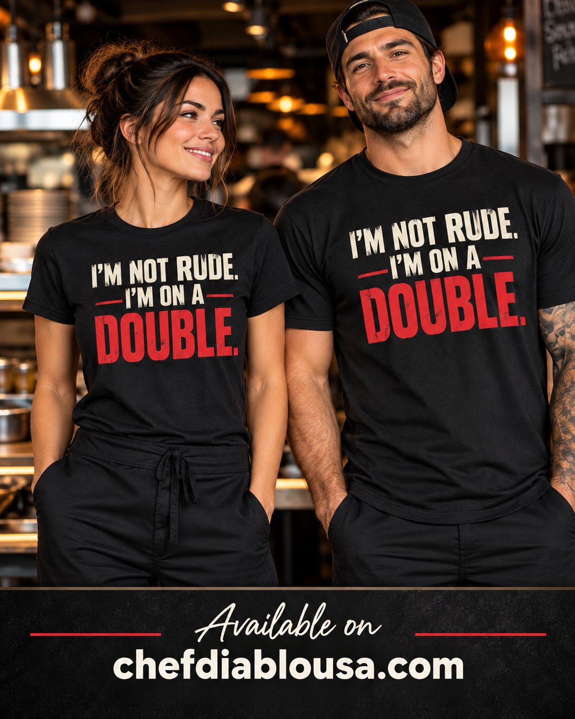 I'm Not Rude, I'm On A Double Funny Restaurant Worker T Shirt